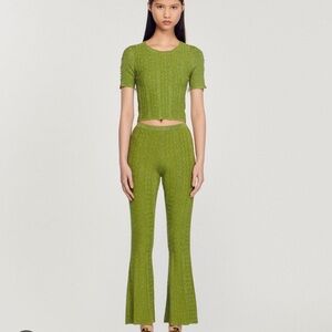 Sandro Manacor knit top and pants set XS
